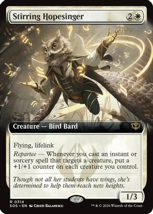 Image of Stirring Hopesinger (Extended Art) (SOS-314) - Secrets of Strixhaven Foil