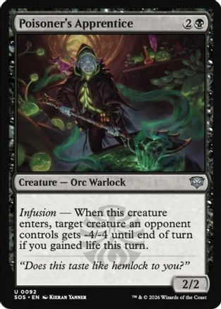Image of Poisoner's Apprentice (SOS-092) - Secrets of Strixhaven Foil