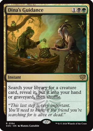 Image of Dina's Guidance (SOS-184) - Secrets of Strixhaven Foil