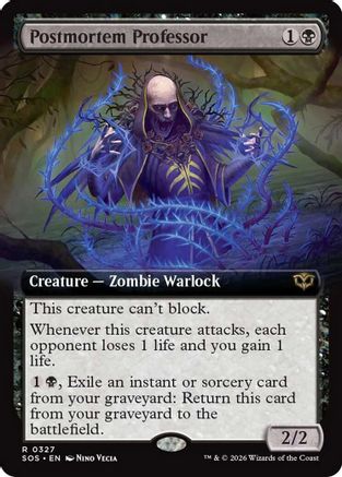 Image of Postmortem Professor (Extended Art) (SOS-327) - Secrets of Strixhaven