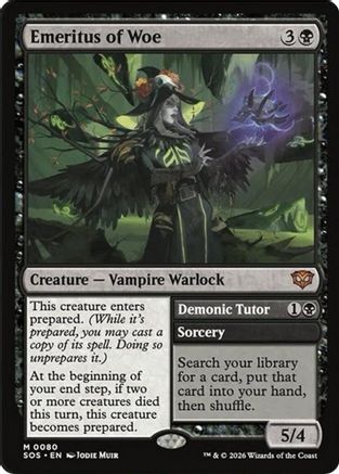Image of Emeritus of Woe (SOS-080) - Secrets of Strixhaven Foil