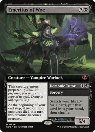 Image of Emeritus of Woe (Extended Art) (SOS-324) - Secrets of Strixhaven Foil