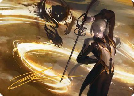 Image of Rapier Wit Art Card (Gold-Stamped Signature) (ASSOS-006) - Art Series: Secrets of Strixhaven
