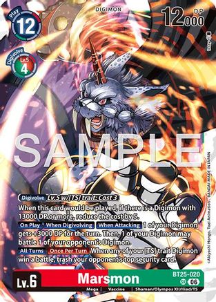 Image of Marsmon (BT25-020) - Dual Revolution Foil
