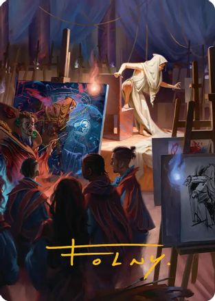 Image of Archaeomancer Art Card (Gold-Stamped Signature) (ASSOS-041) - Art Series: Secrets of Strixhaven