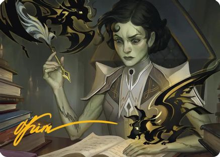 Image of Eternal Student Art Card (Gold-Stamped Signature) (ASSOS-011) - Art Series: Secrets of Strixhaven