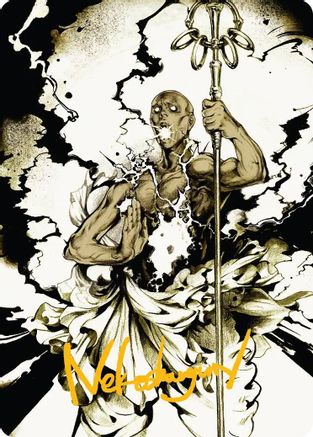 Image of Burst Lightning Art Card (Gold-Stamped Signature) (ASSOS-051) - Art Series: Secrets of Strixhaven