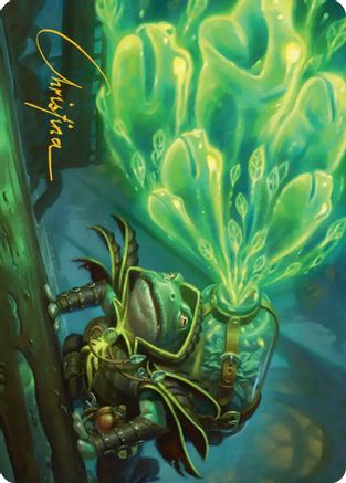 Image of Burrog Barrage Art Card (Gold-Stamped Signature) (ASSOS-015) - Art Series: Secrets of Strixhaven