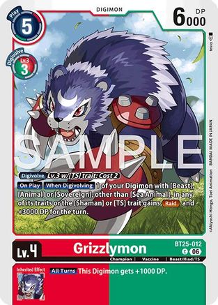 Image of Grizzlymon (BT25-012) - Dual Revolution