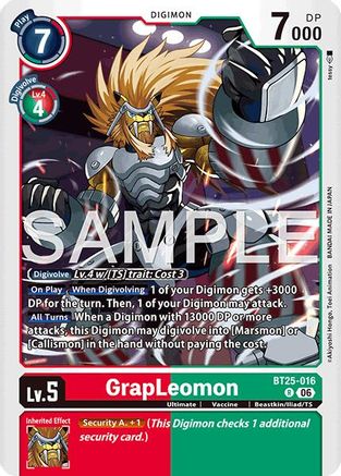 Image of GrapLeomon (BT25-016) - Dual Revolution Foil
