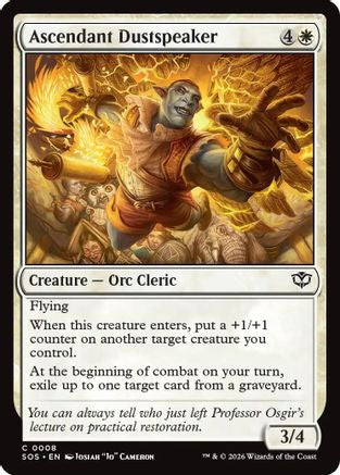 Image of Ascendant Dustspeaker (SOS-008) - Secrets of Strixhaven Foil
