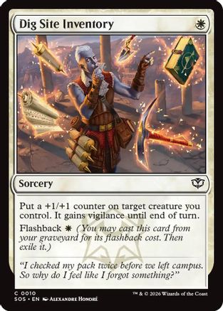 Image of Dig Site Inventory (SOS-010) - Secrets of Strixhaven