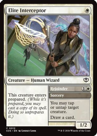 Image of Elite Interceptor (SOS-012) - Secrets of Strixhaven Foil