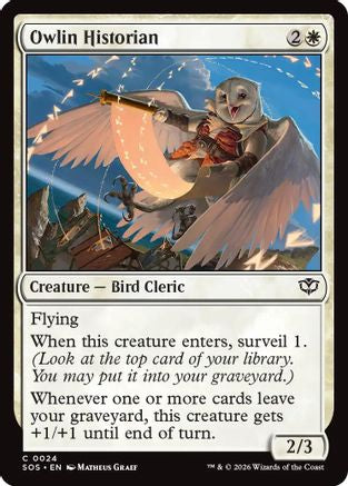Image of Owlin Historian (SOS-024) - Secrets of Strixhaven Foil