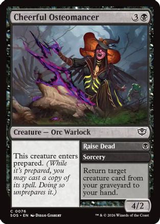 Image of Cheerful Osteomancer (SOS-076) - Secrets of Strixhaven Foil