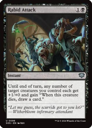 Image of Rabid Attack (SOS-096) - Secrets of Strixhaven Foil