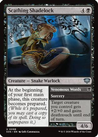 Image of Scathing Shadelock (SOS-098) - Secrets of Strixhaven Foil