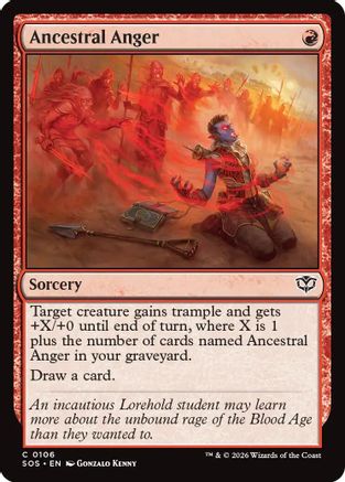 Image of Ancestral Anger (SOS-106) - Secrets of Strixhaven