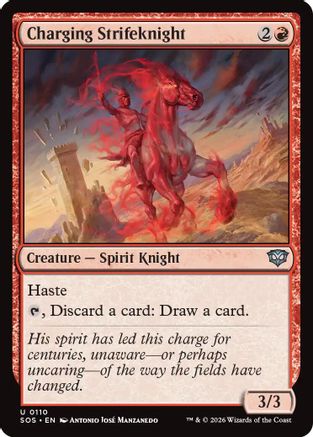 Image of Charging Strikeknight (SOS-110) - Secrets of Strixhaven Foil