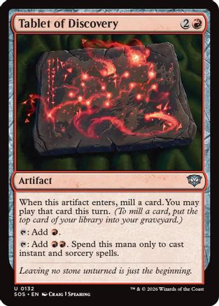 Image of Tablet of Discovery (SOS-132) - Secrets of Strixhaven Foil