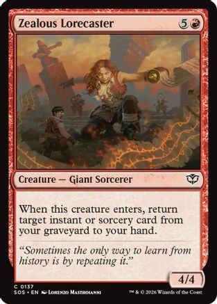Image of Zealous Lorecaster (SOS-137) - Secrets of Strixhaven