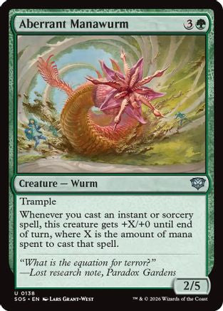 Image of Aberrant Manawurm (SOS-138) - Secrets of Strixhaven Foil