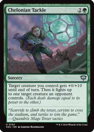 Image of Chelonian Tackle (SOS-142) - Secrets of Strixhaven Foil