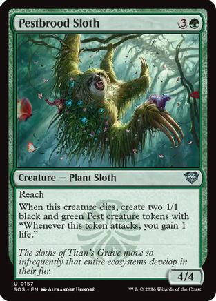 Image of Pestbrood Sloth (SOS-157) - Secrets of Strixhaven Foil