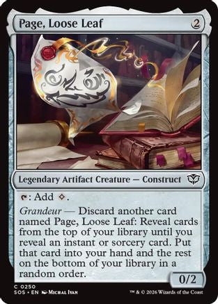 Image of Page, Loose Leaf (SOS-250) - Secrets of Strixhaven