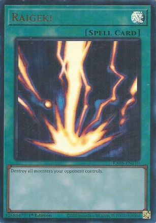 Image of Raigeki (Ultra Rare) (RA05-EN110) - Rarity Collection 5 1st Edition