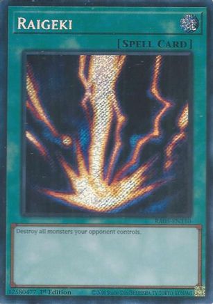 Image of Raigeki (Secret Rare) (RA05-EN110) - Rarity Collection 5 1st Edition