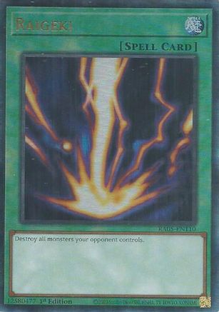 Image of Raigeki (Ultimate Rare) (RA05-EN110) - Rarity Collection 5 1st Edition