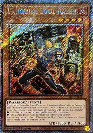 Image of Vanquish Soul Razen (Platinum Secret Rare) (RA05-EN134) - Rarity Collection 5 1st Edition