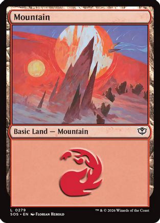 Image of Mountain (0279) (SOS-279) - Secrets of Strixhaven Foil