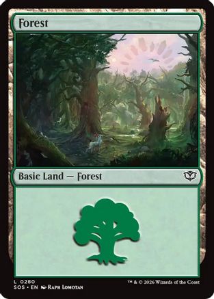 Image of Forest (0280) (SOS-280) - Secrets of Strixhaven Foil