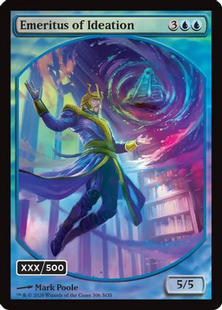 Image of Emeritus of Ideation (Retro Frame) (Serial Numbered) (Double Rainbow Foil) (SOS-306) - Secrets of Strixhaven Foil