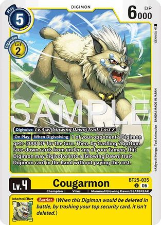 Image of Cougarmon (BT25-035) - Dual Revolution