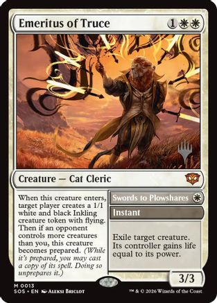 Image of Emeritus of Truce (PPSOS-013) - Promo Pack: Secrets of Strixhaven Foil