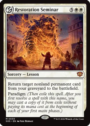 Image of Restoration Seminar (PPSOS-030) - Promo Pack: Secrets of Strixhaven Foil