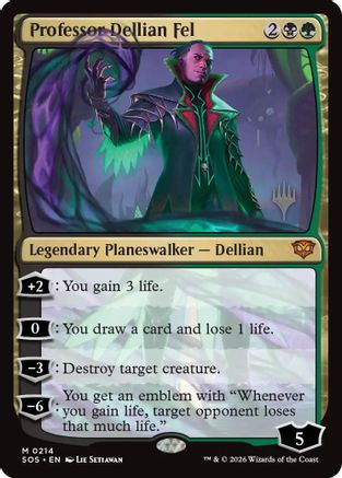 Image of Professor Dellian Fel (PPSOS-214) - Promo Pack: Secrets of Strixhaven