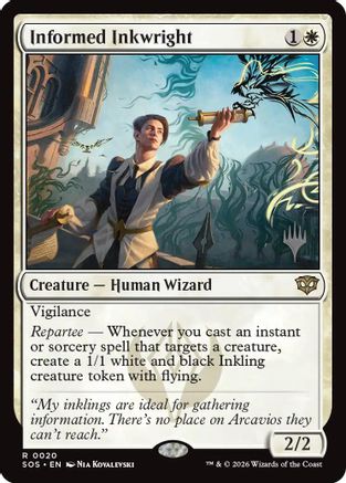 Image of Informed Inkwright (PPSOS-020) - Promo Pack: Secrets of Strixhaven Foil
