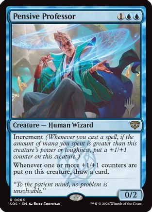 Image of Pensive Professor (PPSOS-063) - Promo Pack: Secrets of Strixhaven Foil