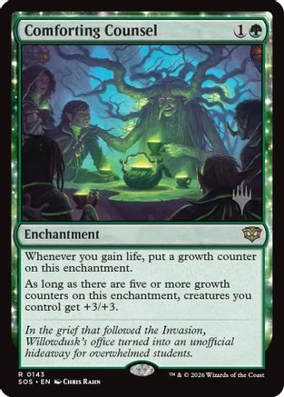 Image of Comforting Counsel (PPSOS-143) - Promo Pack: Secrets of Strixhaven Foil