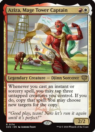 Image of Aziza, Mage Tower Captain (PPSOS-174) - Promo Pack: Secrets of Strixhaven