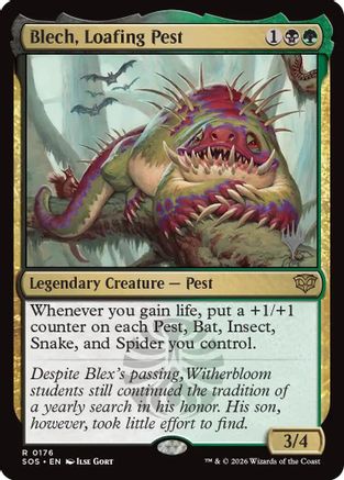 Image of Blech, Loafing Pest (PPSOS-176) - Promo Pack: Secrets of Strixhaven Foil