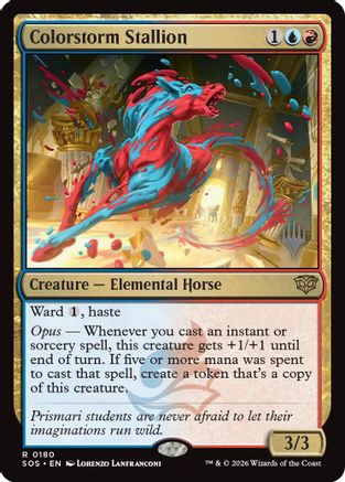 Image of Colorstorm Stallion (PPSOS-180) - Promo Pack: Secrets of Strixhaven Foil