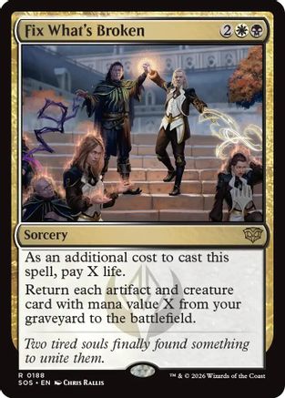 Image of Fix What's Broken (PPSOS-188) - Promo Pack: Secrets of Strixhaven Foil
