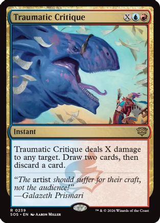 Image of Traumatic Critique (PPSOS-239) - Promo Pack: Secrets of Strixhaven Foil