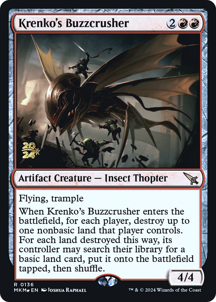 Image of Krenko's Buzzcrusher [Murders at Karlov Manor Prerelease Promos]