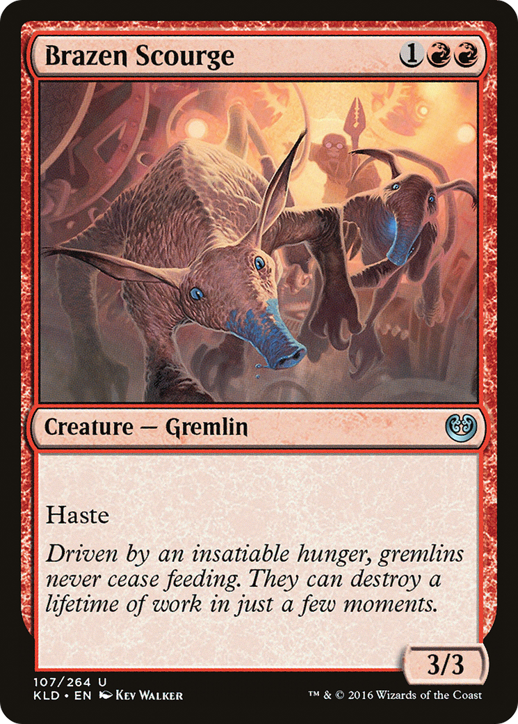 Image of Brazen Scourge (KLD-107) - Kaladesh Foil